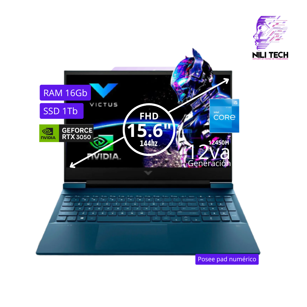 Notebook Hp Victus 15-fa0033dx Intel Core I5 12450h